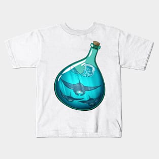 Manta Ray Bottle Kids T-Shirt